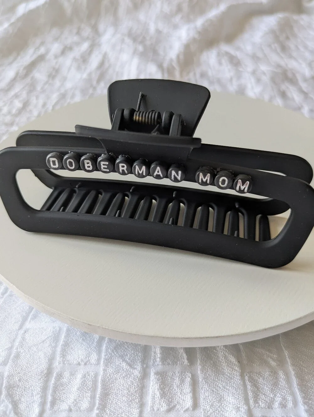 Doberman Mom Dog Mom Hair Clip Claw Style Handcrafted | NWT